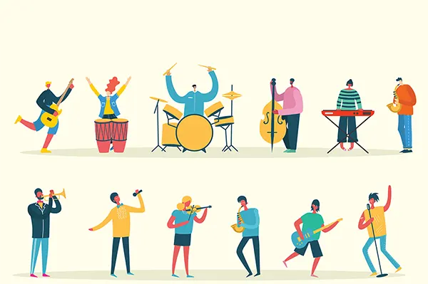 A band on stage